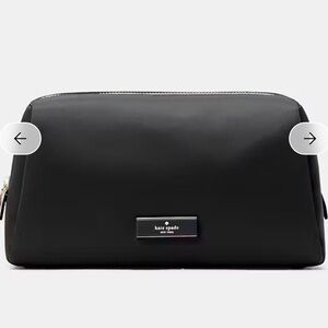 kate spade black nylon cosmetic pouch  NWT